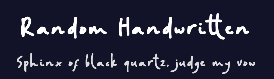Random Handwritten by Atj — Script Handwritten Font — thumbnail 2