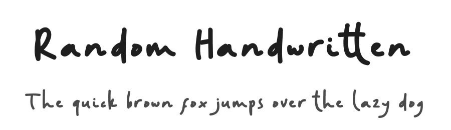Random Handwritten
