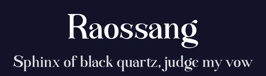 Raossang by kadekgangsian — Serif Font — thumbnail 2