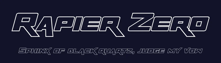Rapier Zero by Pixel Sagas — Display Font — thumbnail 2