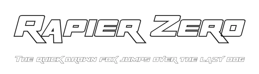 Rapier Zero by Pixel Sagas — Display Font