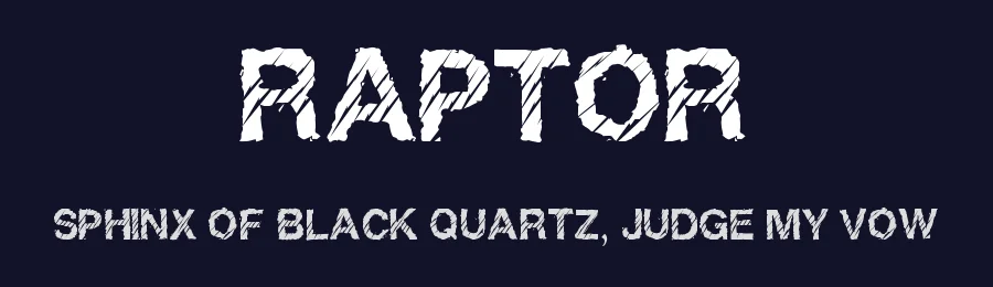 Raptor by FelipeOjeda — Decorative Font — thumbnail 2
