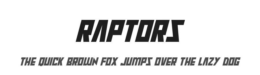 Raptors by Hawtpixel — Display Font