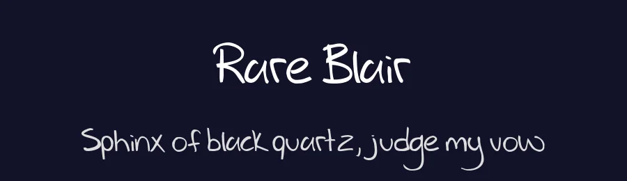Rare Blair by Kelsey Morgan — Script Handwritten Font — thumbnail 2