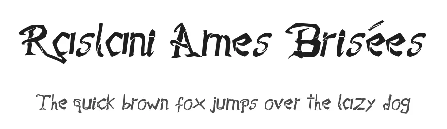 Raslani Γmes BrisΓ©es by Raslani Shaashimov β Decorative Font