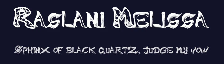 Raslani Melissa by Raslani Shaashimov — Decorative Font — thumbnail 2