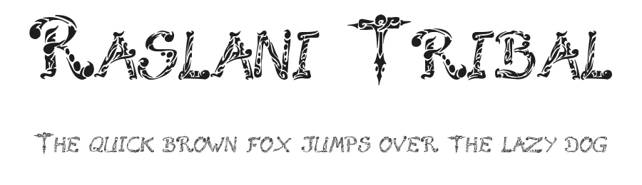 Raslani Tribal by Raslani Shaashimov — Decorative Font