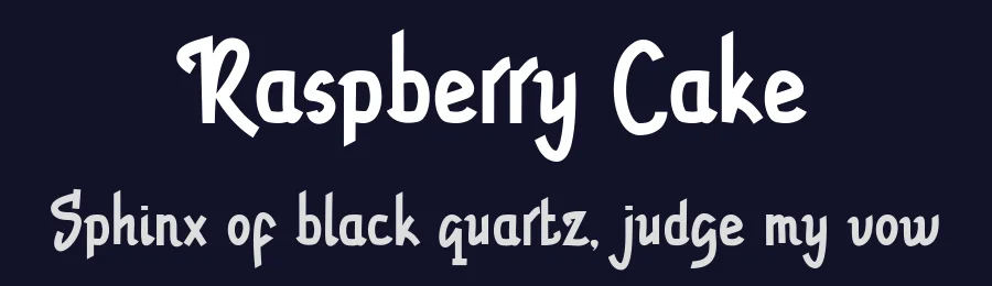 Raspberry Cake by Joe Letter — Decorative Font — thumbnail 2