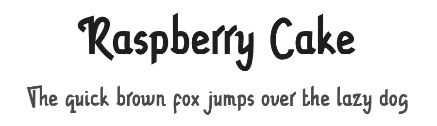 Raspberry Cake by Joe Letter — Decorative Font