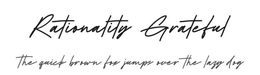 Rationality Grateful by Fikryal studio — Script Handwritten Font