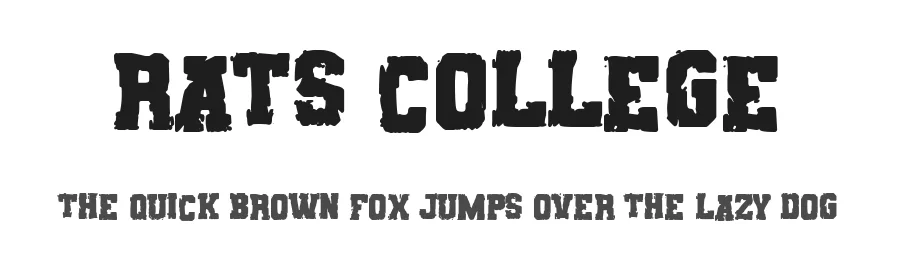 Rats College by Woodcutter — Decorative Font