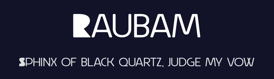 Raubam by Michael Parson — Sans Serif Font — thumbnail 2
