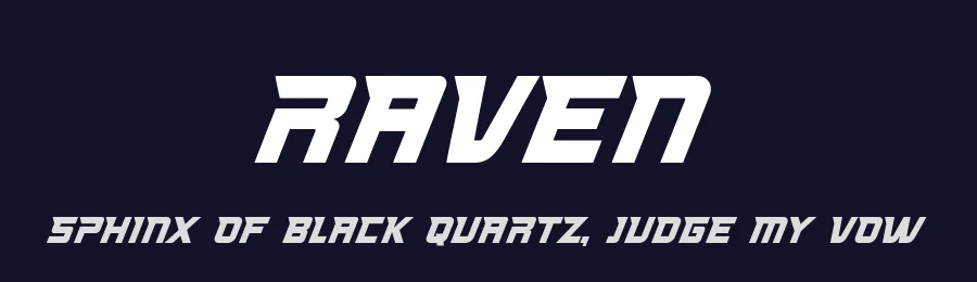 Raven by HansCo — Display Font — thumbnail 2