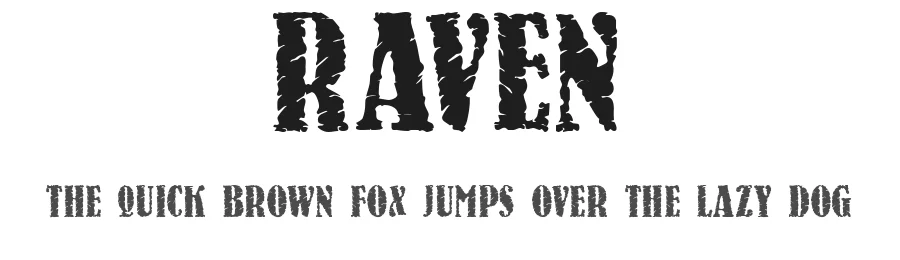 Raven by Shrine Of Isis Font Foudry — Decorative Font