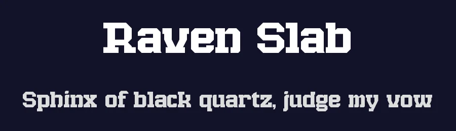 Raven Slab by Scott Byrne — Sans Serif Font — thumbnail 2