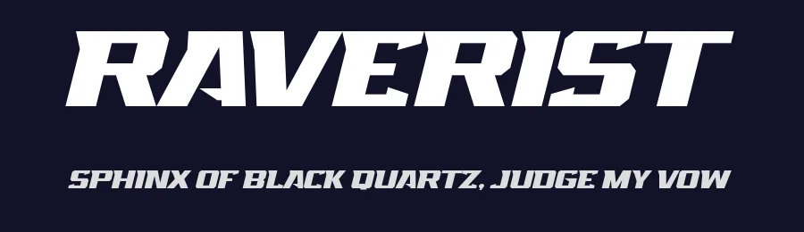 Raverist by Gassstype — Display Font — thumbnail 2