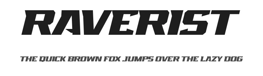 Raverist by Gassstype — Display Font