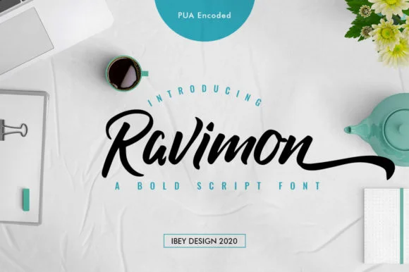 Ravimon Font by ibeydesign β Script Handwritten Font