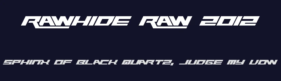 Rawhide Raw 2012 by Chequered Ink — Display Font — thumbnail 2