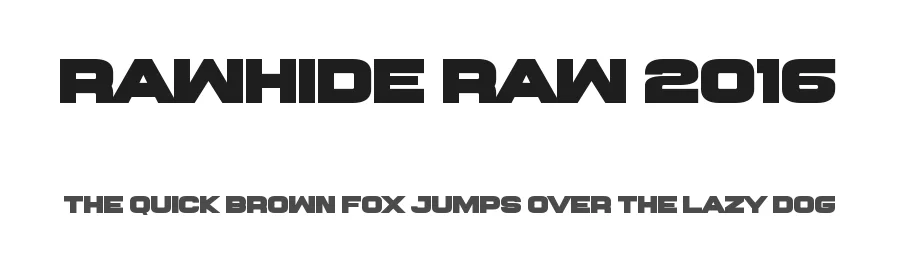 Rawhide Raw 2016