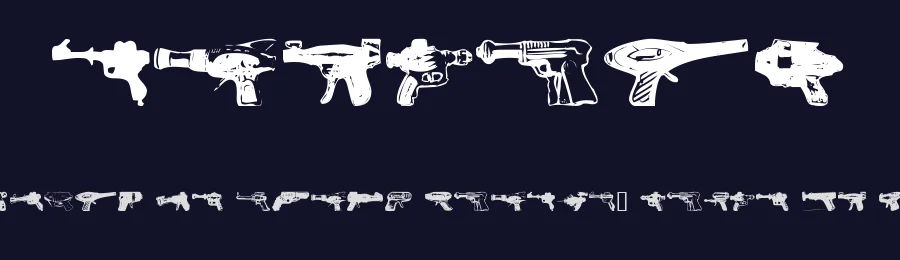 Rayguns by Push — Dingbats Font — thumbnail 2