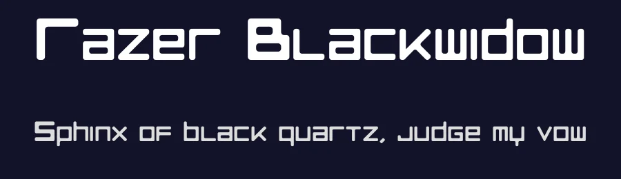 Razer Blackwidow by João Mambelli — Display Font — thumbnail 2