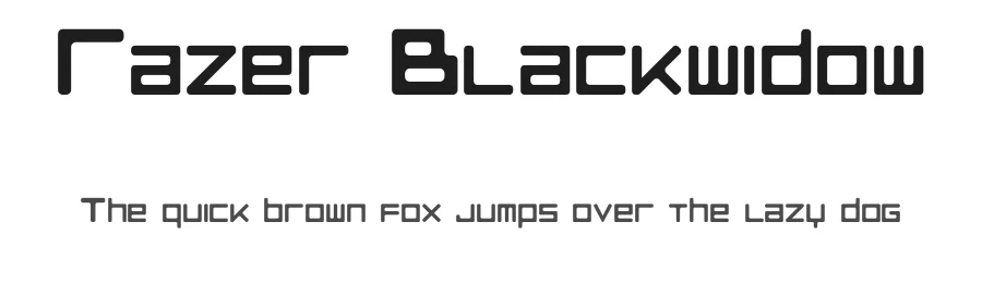 Razer Blackwidow by João Mambelli — Display Font