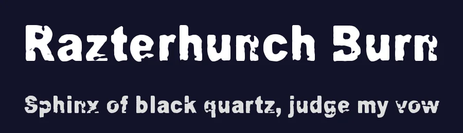 Razterhunch Burn by Juha Korhonen — Decorative Font — thumbnail 2