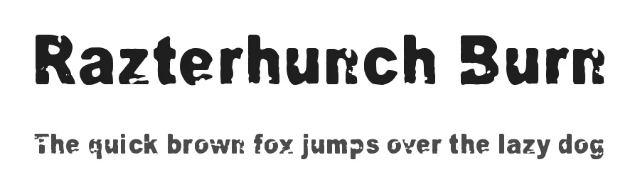 Razterhunch Burn by Juha Korhonen โ Decorative Font