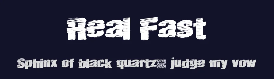 Real Fast by Xerographer Fonts — Decorative Font — thumbnail 2