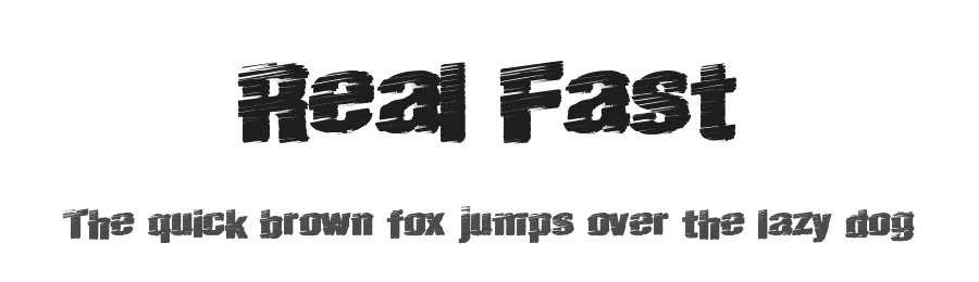 Real Fast by Xerographer Fonts — Decorative Font