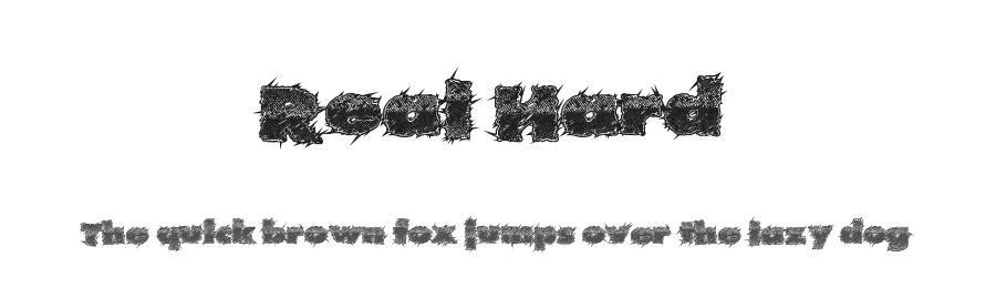 Real Hard by Xerographer Fonts โ Decorative Font
