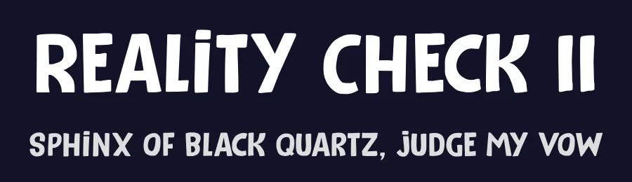 Reality Check II by Hanoded — Decorative Font — thumbnail 2