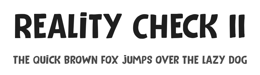 Reality Check II by Hanoded — Decorative Font