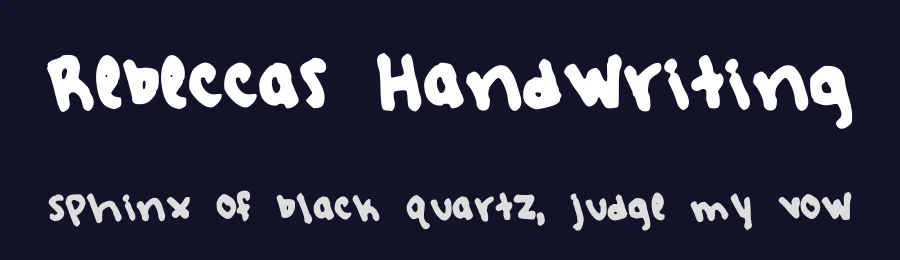 Rebeccas Handwriting by bob the builder — Script Handwritten Font — thumbnail 2