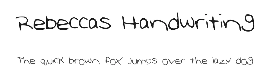 Rebeccas Handwriting