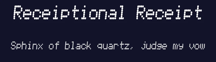 Receiptional Receipt by Jayvee Enaguas — Display Font — thumbnail 2