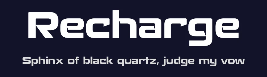Recharge by Typodermic Fonts — Display Font — thumbnail 2