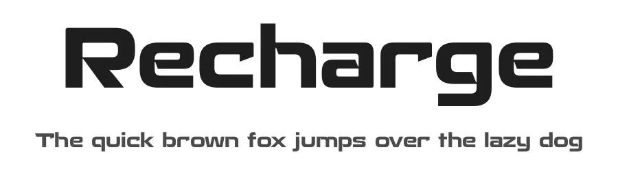 Recharge by Typodermic Fonts — Display Font