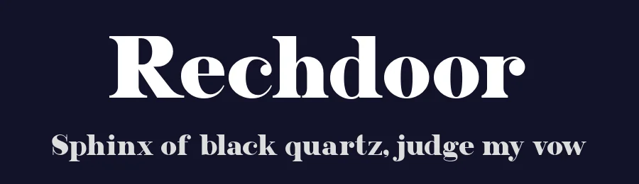 Rechdoor by Type on Studio — Serif Font — thumbnail 2