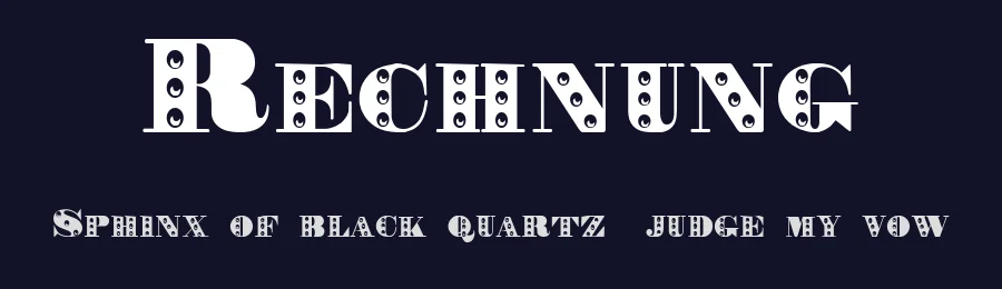 Rechnung by Intellecta Design — Decorative Font — thumbnail 2