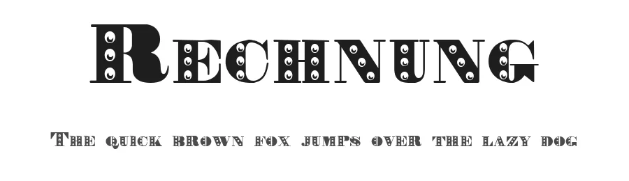 Rechnung by Intellecta Design — Decorative Font