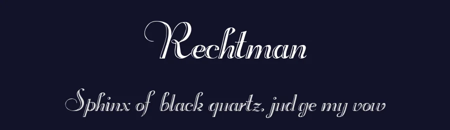 Rechtman by David Rakowski — Decorative Font — thumbnail 2