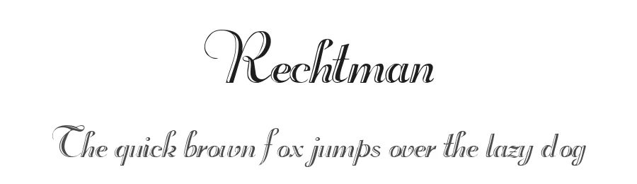 Rechtman by David Rakowski — Decorative Font