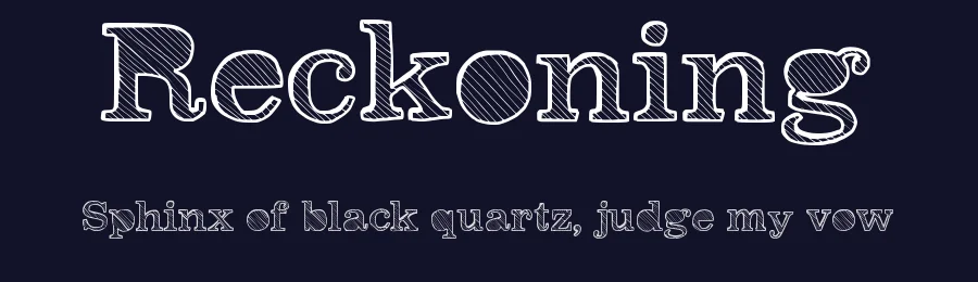 Reckoning by Jake Luedecke — Decorative Font — thumbnail 2