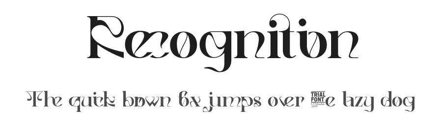 Recognition by 177Studio — Decorative Font