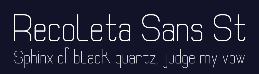 Recoleta Sans St by Southype — Sans Serif Font — thumbnail 2