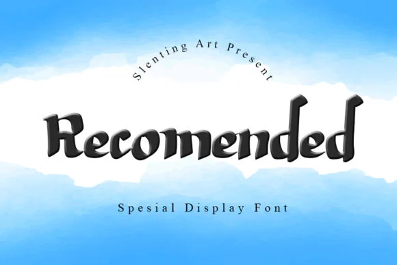 Recomended Font by Slenting Art — Script Handwritten Font