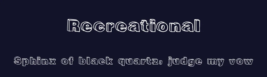 Recreational by Xerographer Fonts — Decorative Font — thumbnail 2