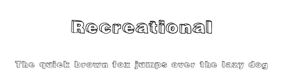 Recreational by Xerographer Fonts β Decorative Font